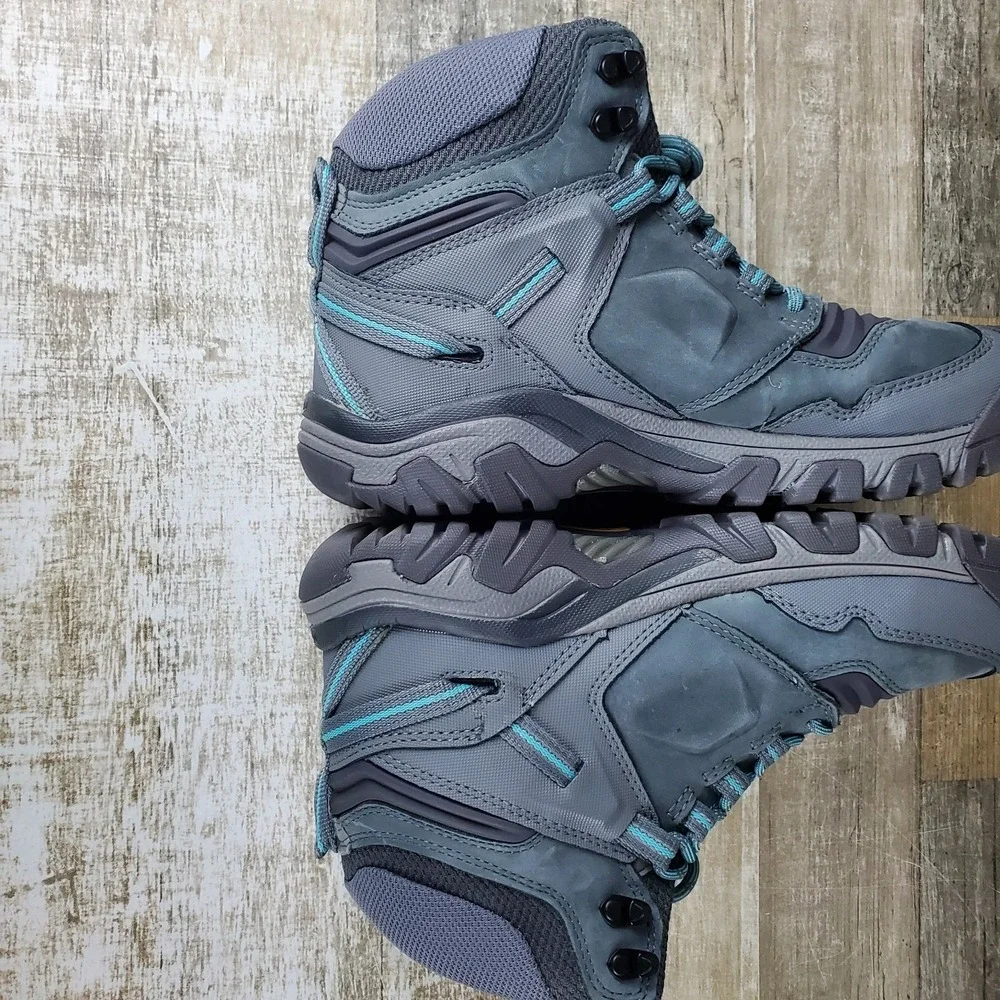 Keen Ridge Flex Mid Womens Boots 10 Steel Gray Porcelain Waterproof Hiking Boots